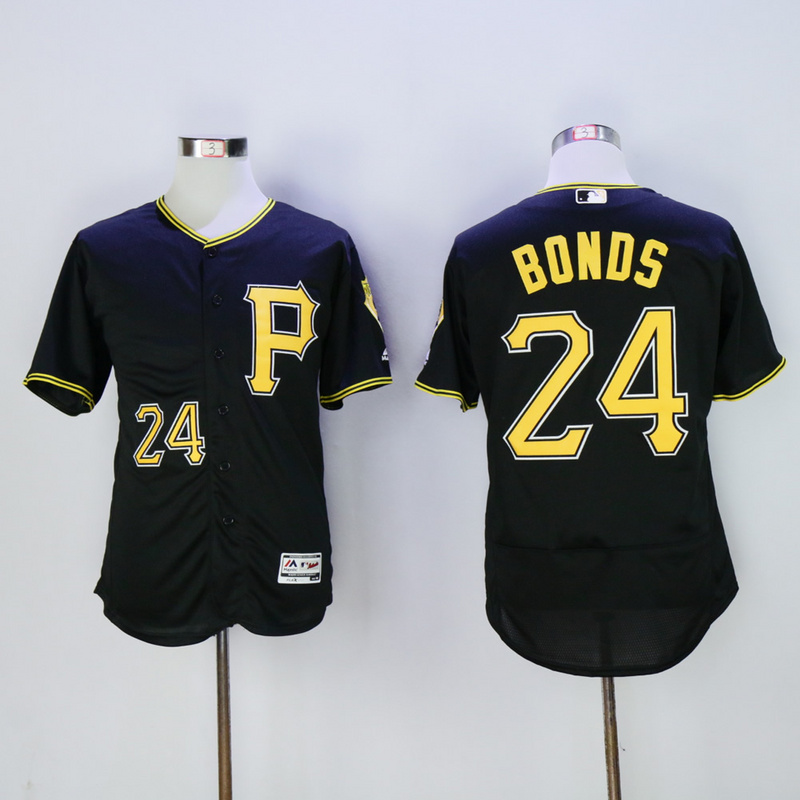 Men Pittsburgh Pirates #24 Bonds Black Elite MLB Jerseys1->pittsburgh pirates->MLB Jersey